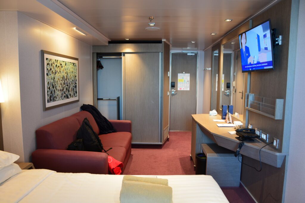 MSC Seaside hajó erkélyes kabinja