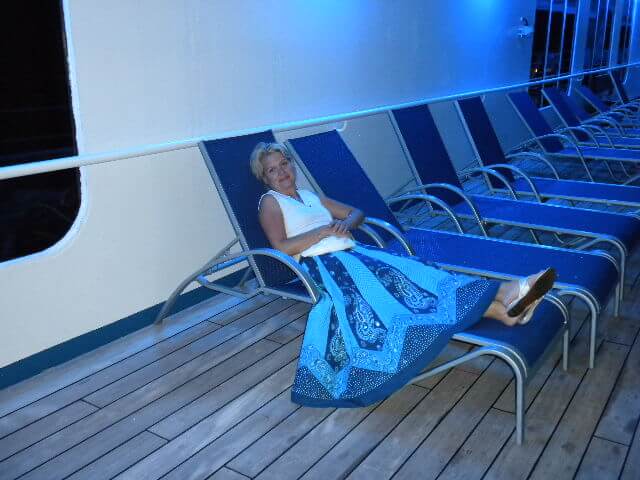 Lazulás a Carnival Destiny hajó fedélzetés