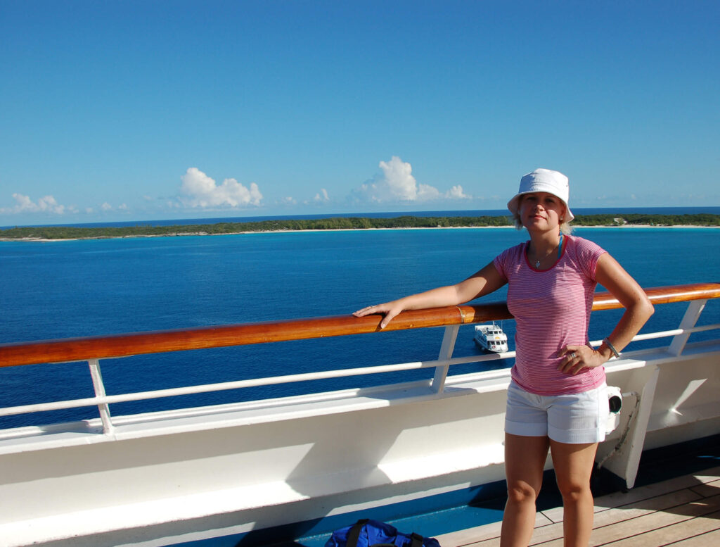Kikötésre várva Half Moon Cay-nél