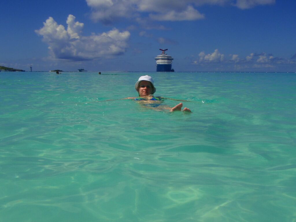 Homokos strand Half Moon Cay privát szigetén