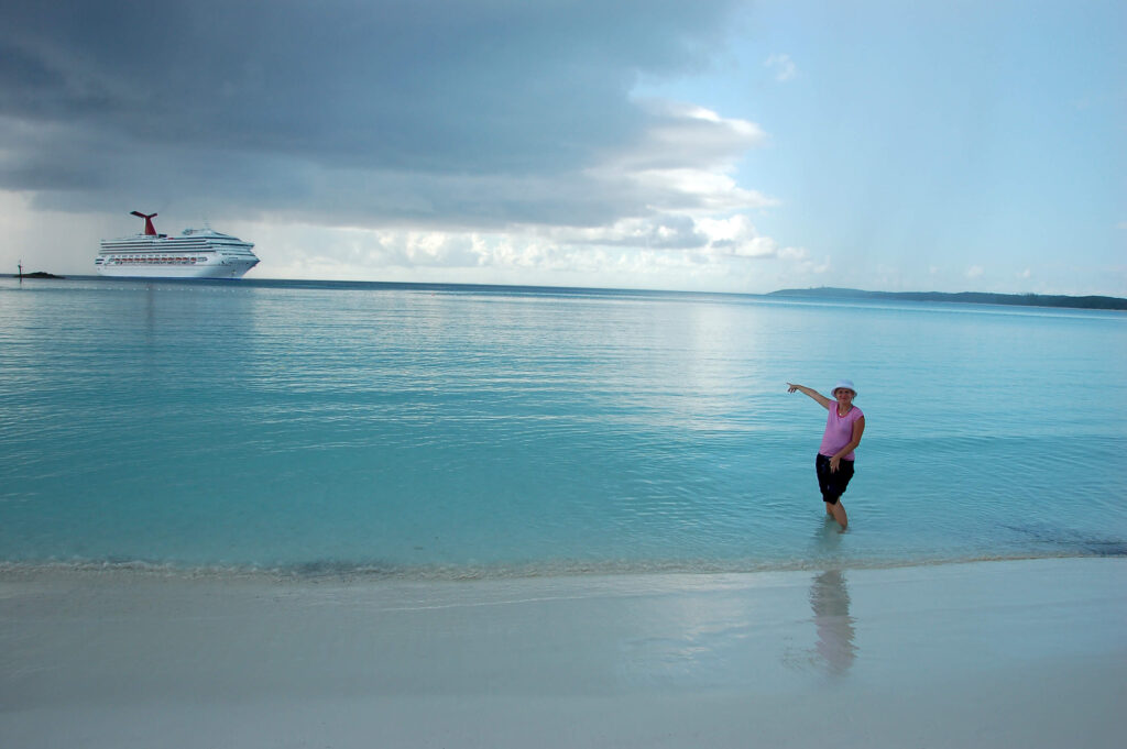 Homokos strand Half Moon Cay privát szigetén