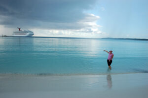 Homokos strand Half Moon Cay privát szigetén
