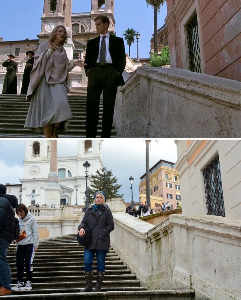 Kék Utazó - Róma látnivalók - Spanyol lépcső - filmes helyszín - Tehetséges Mr. Ripley