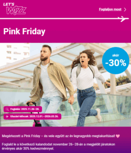 Kék Utazó - utazós Black Friday akciók - WizzAir
