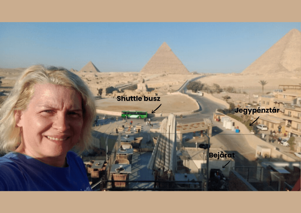 Kék Utazó - Egyiptom - Kairó - Piramisok - Szfinx kapu bejárat és jegypénztár