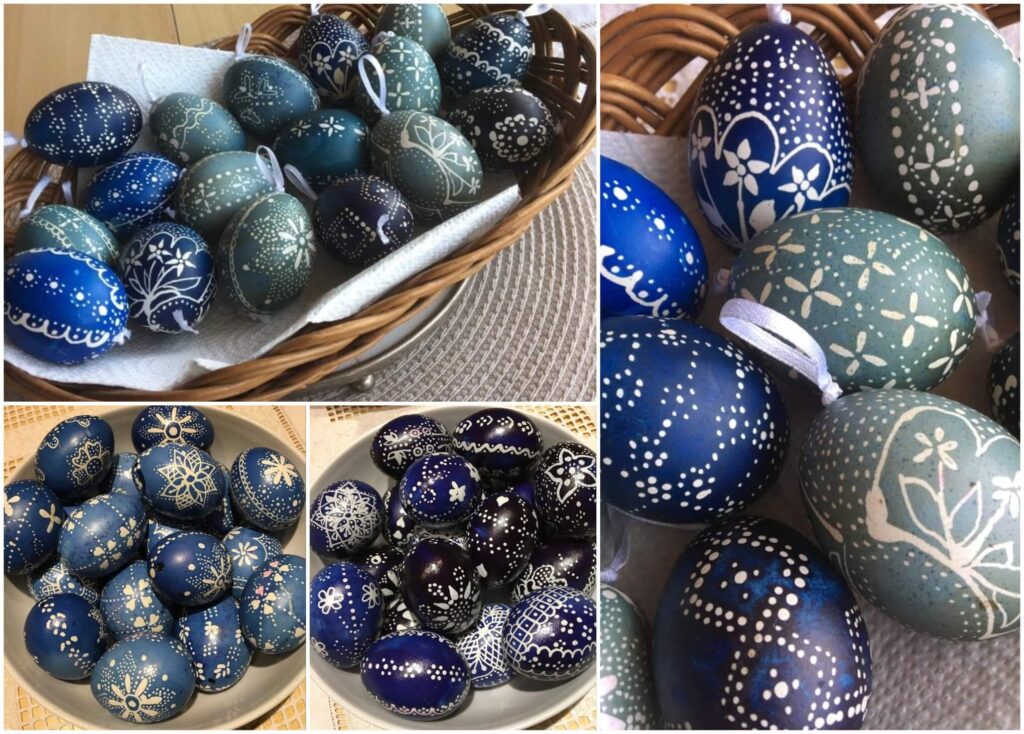 Kék Utazó - Festett húsvéti tojások